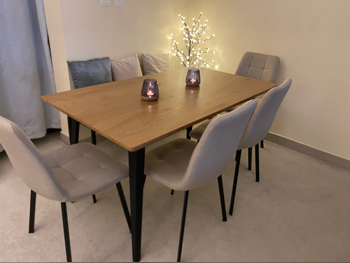 Tables & Sideboards Table & Chairs  - Homes r Us  - Solid Wood  - Brown