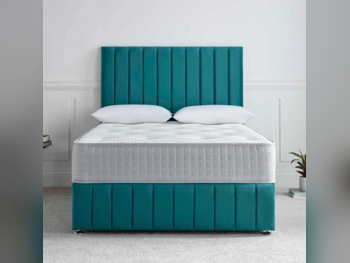Beds - Single  - Green  - Mattress Included  - With Bedside Table