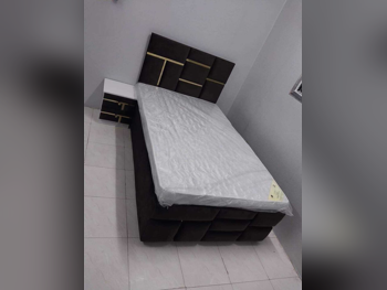 Beds - Single  - Brown  - Mattress Included  - With Bedside Table