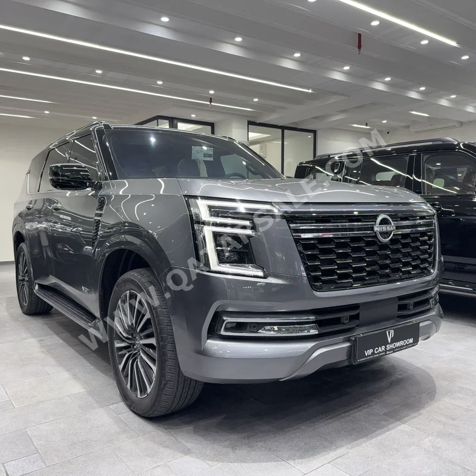 Nissan  Patrol  Platinum turbo  2025  Automatic  25,000 Km  6 Cylinder  Four Wheel Drive (4WD)  SUV  Gray  With Warranty