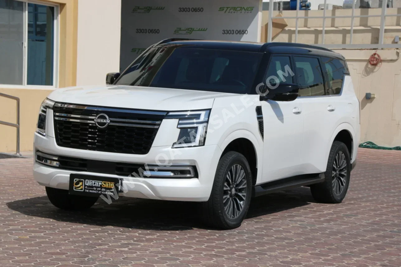 Nissan  Patrol  Titanium  2025  Automatic  30,000 Km  6 Cylinder  Four Wheel Drive (4WD)  SUV  White  With Warranty