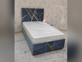 Beds - Single  - Gray  - Mattress Included  - With Bedside Table