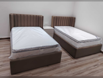 Beds - Single  - Brown  - Mattress Included  - With Bedside Table