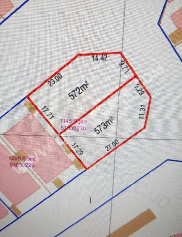اراضي للبيع في الريان  - ازغوى  -المساحة 572 متر مربع