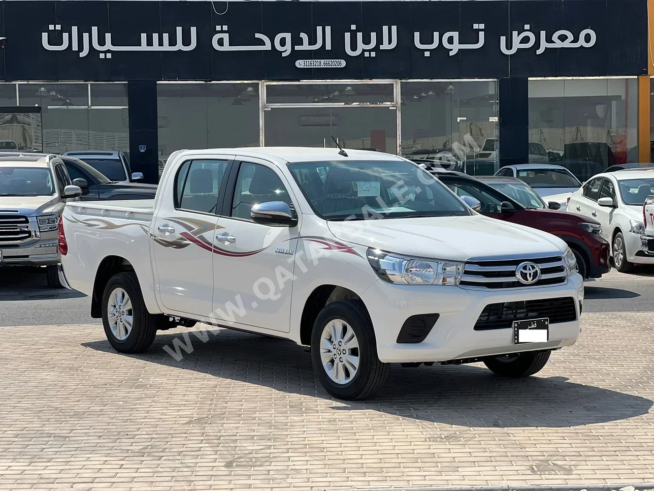 تويوتا  هاي لوكس  2025  اوتوماتيك  0 كم  4 سلندر  دفع رباعي  بيكب  أبيض  تحت الضمان