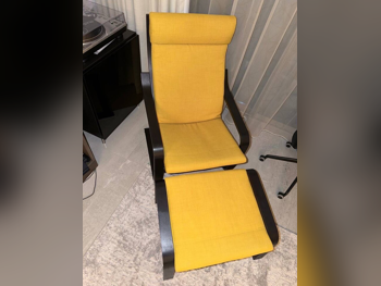 الأرائك والكنب والكراسي ايكيا كرسي بذراعين - مزيج القطن \ القطن - أصفر