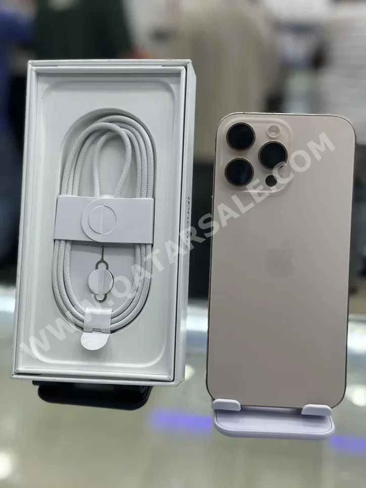 Mobile Phones Apple  - Iphone 16  - Pro Max  - Gold  - 256 GB  - Under Warranty