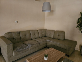 الأرائك والكنب والكراسي شكل L - أخضر