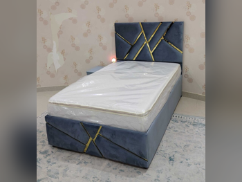 الأسّرة - فردي - اللون الرمادي - متضمنة المرتبة