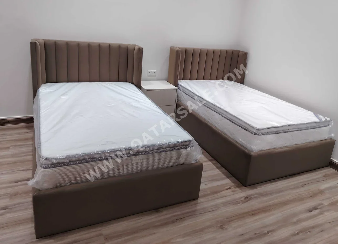 Beds - Single - Brown - Mattress Included