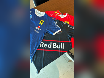 ملابس رجالي البوليستر \ تي شيرت متعدد الألوان الربيع / الصيف \ المقاس: لارج