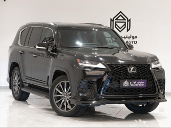 لكزس ال اكس 600 2022 اوتوماتيك 60,000 كم 6 سلندر دفع رباعي اس يو في أسود تحت الضمان