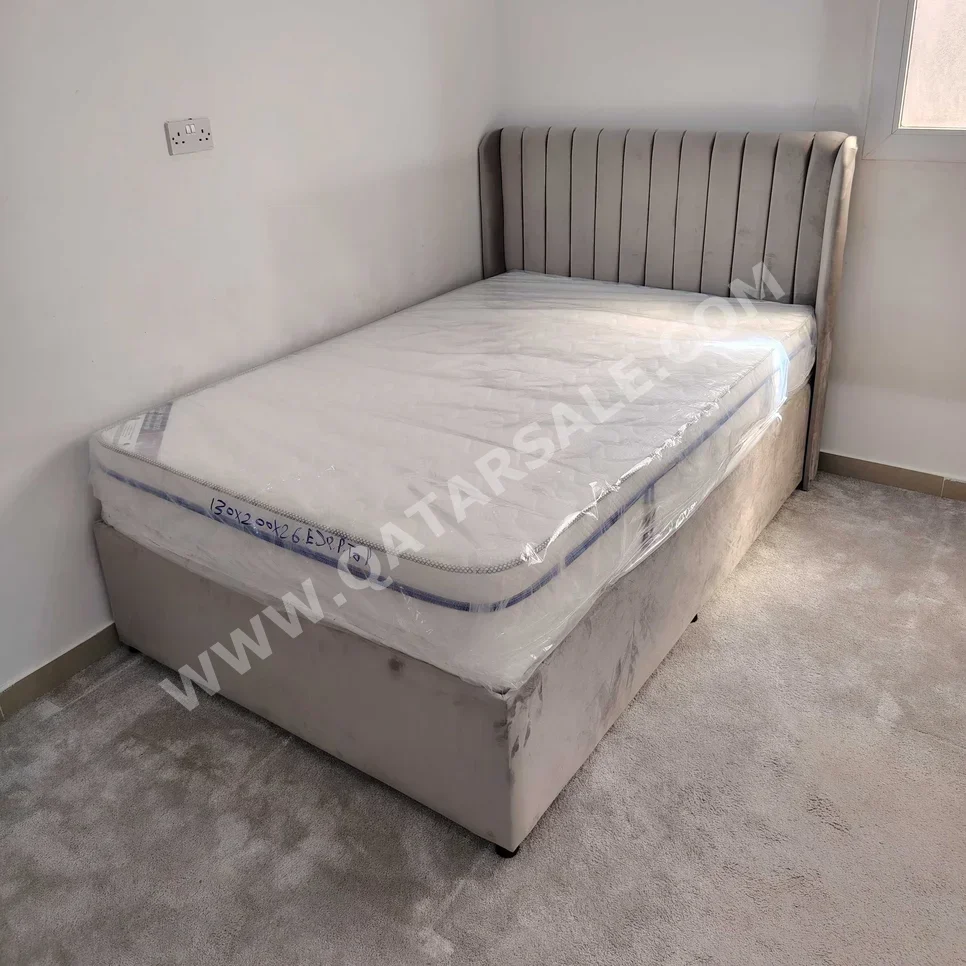 Beds - Single  - Gray  - Mattress Included