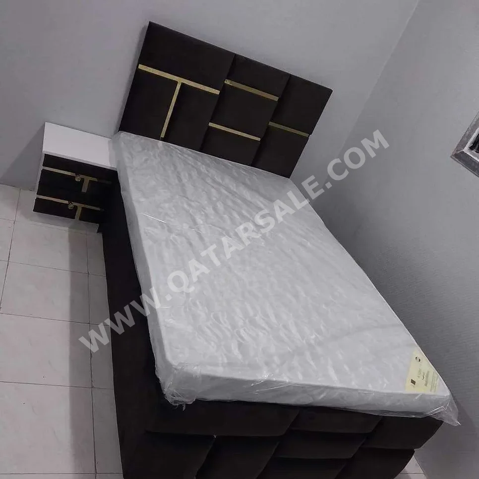 Beds - Single  - Green  - Mattress Included  - With Bedside Table