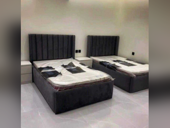 Beds - Single - Black - Mattress Included - With Bedside Table