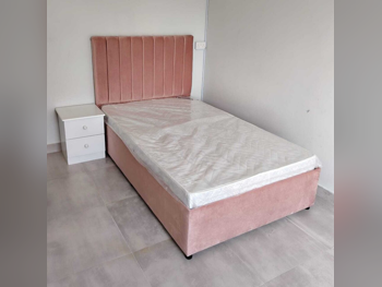 Beds - Single  - Pink  - Mattress Included  - With Bedside Table