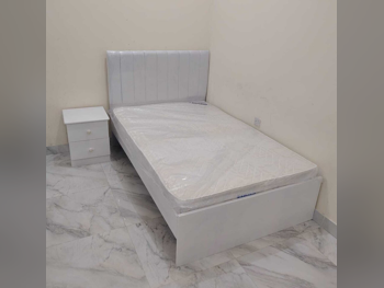 Beds - Single  - White  - Mattress Included  - With Bedside Table
