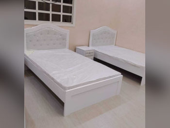 Beds - Single  - White  - Mattress Included  - With Bedside Table