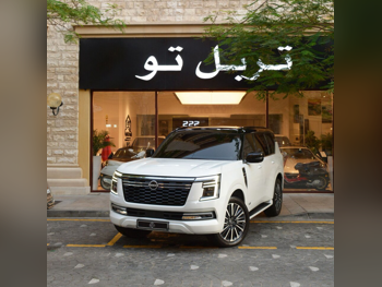 نيسان  باترول  بلاتنيوم  2025  اوتوماتيك  22,780 كم  6 سلندر  دفع رباعي  اس يو في  أبيض  تحت الضمان