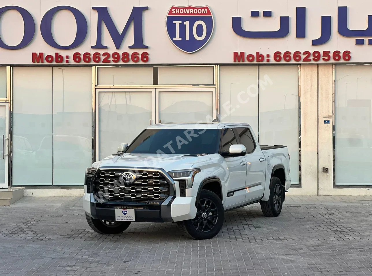 تويوتا  تندرا  بلاتينيوم  2024  اوتوماتيك  12,000 كم  8 سلندر  دفع رباعي  بيكب  أبيض