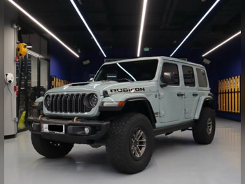 جييب رانجلار 392 روبيكون 2024 اوتوماتيك 27,500 كم 8 سلندر دفع رباعي اس يو في اخضر فاتح تحت الضمان