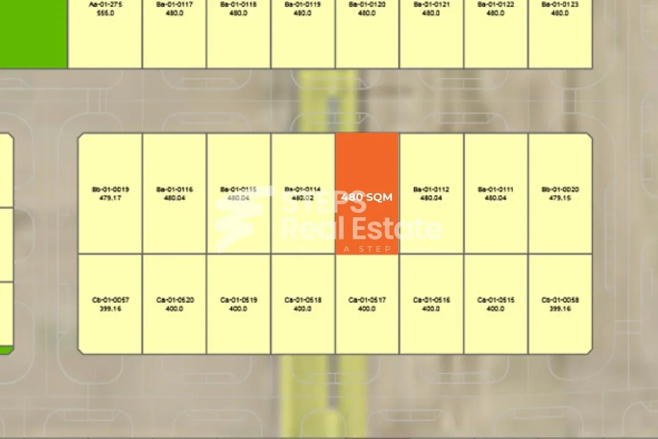Lands For Sale in Lusail -Area Size 480 Square Meter