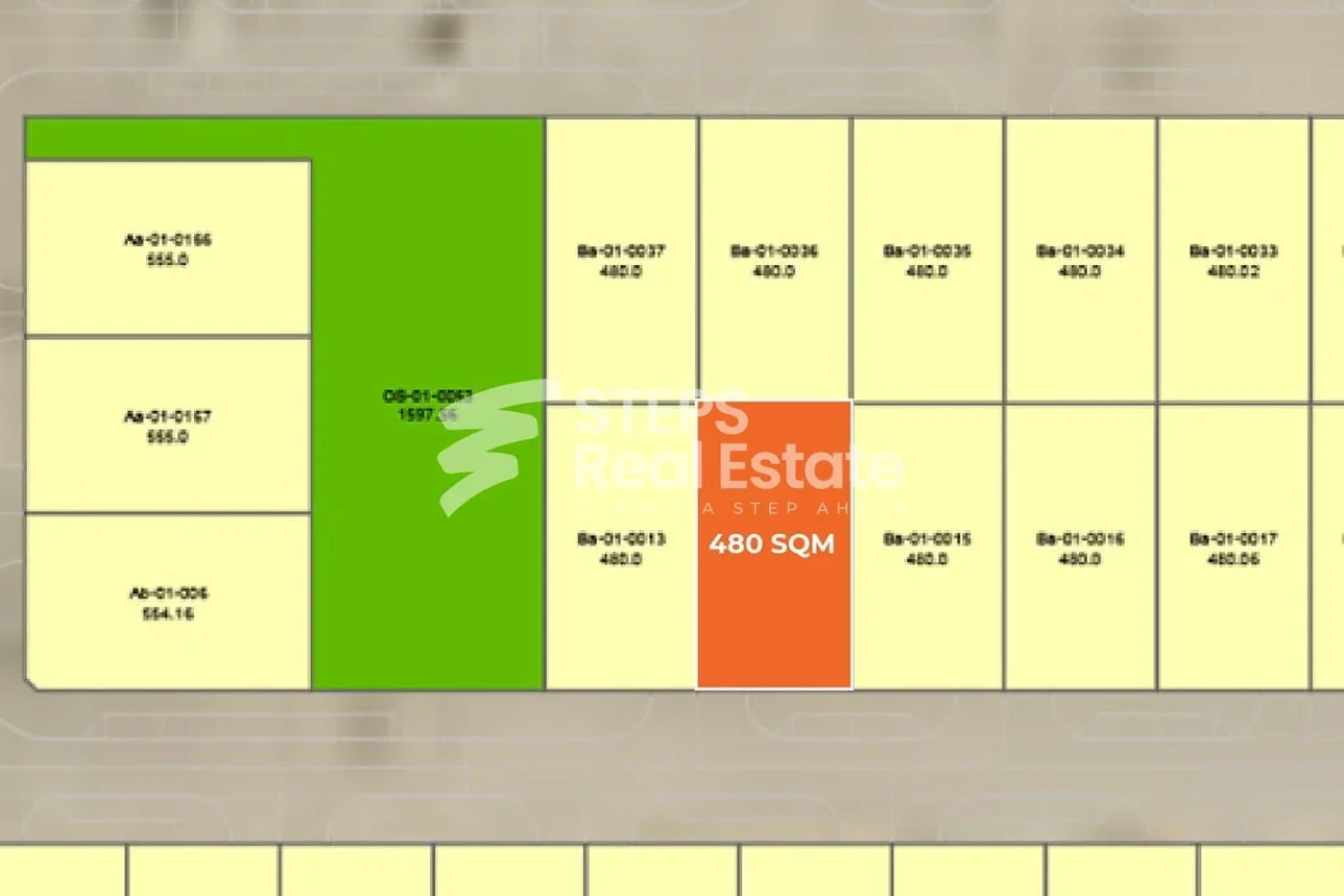 Lands For Sale in Lusail -Area Size 480 Square Meter