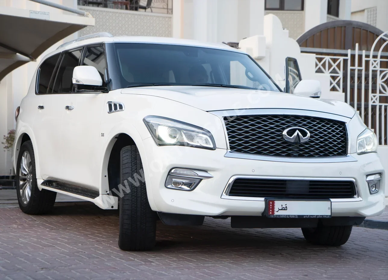 Infiniti QX 80 2016 Automatic 153,000 Km 8 Cylinder Four Wheel Drive (4WD) SUV White