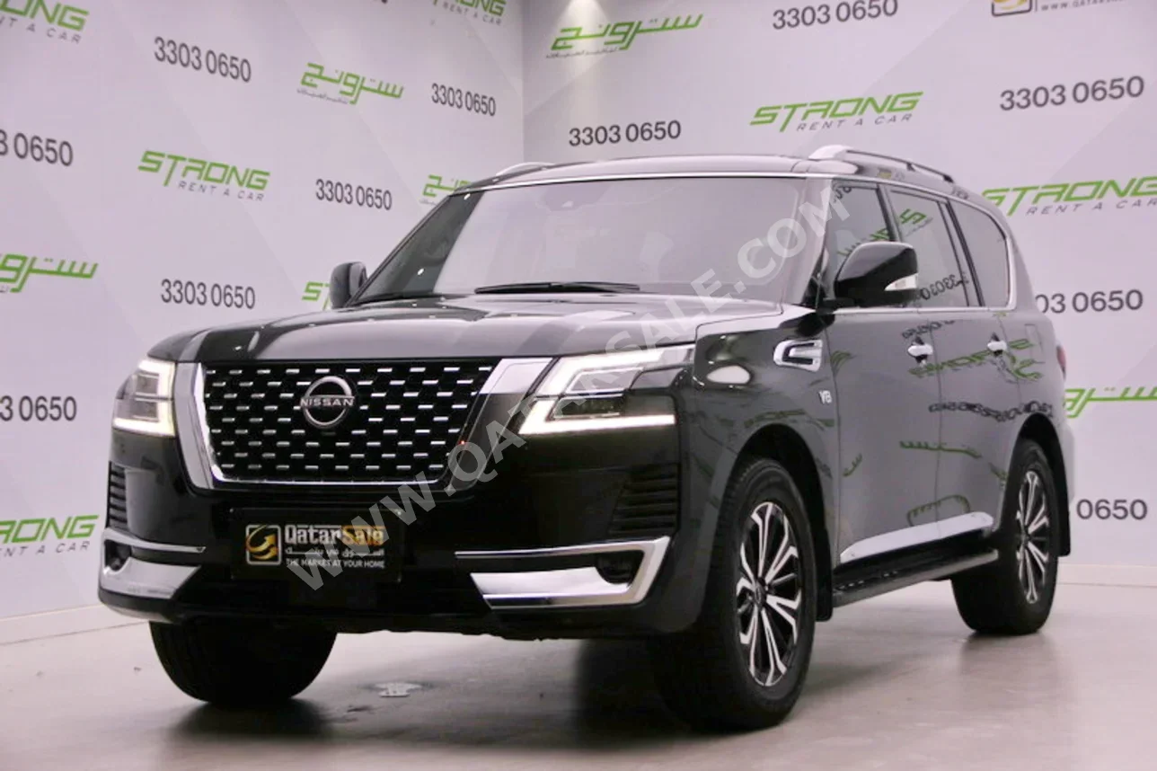 Nissan  Patrol  LE Titanium  2022  Automatic  122,000 Km  8 Cylinder  Four Wheel Drive (4WD)  SUV  Black  With Warranty