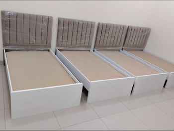 الأسّرة - فردي - بنى - متضمنة المرتبة