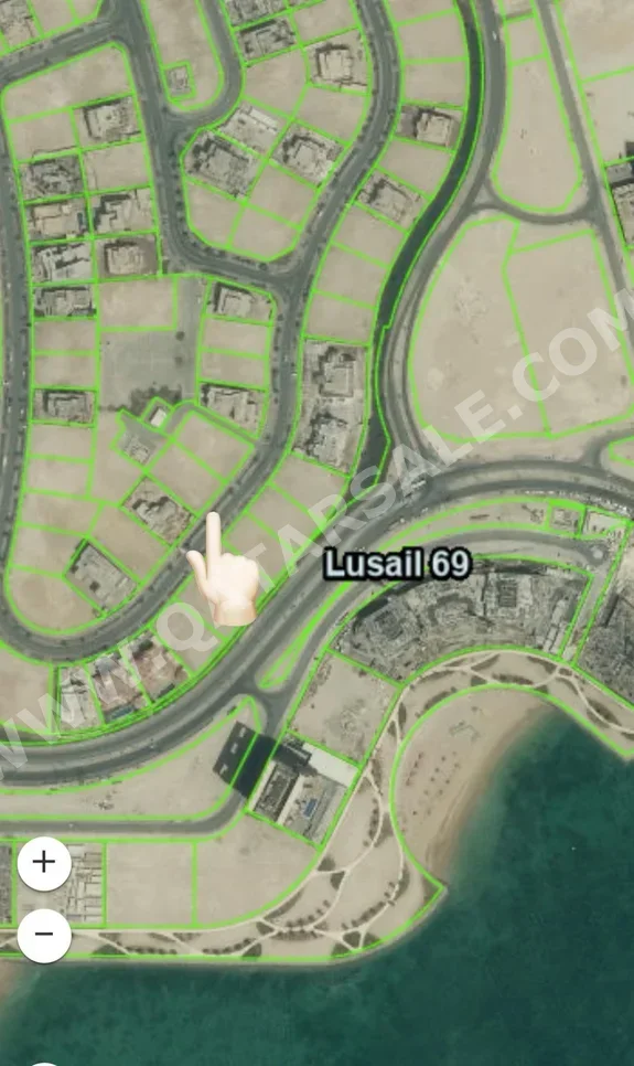 Lands For Sale in Lusail - Waterfront Residential -Area Size 1,565 Square Meter