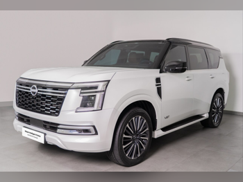 Nissan  Patrol  LE Platinum  2025  Automatic  17,000 Km  6 Cylinder  Four Wheel Drive (4WD)  SUV  White  With Warranty