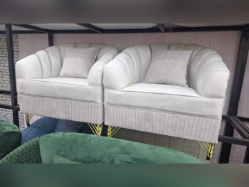 الأرائك والكنب والكراسي لايف ستايل  كرسي  - قماش  - اللون البيج