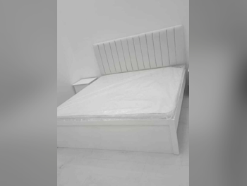 Beds - King  - White  - Mattress Included  - With Bedside Table