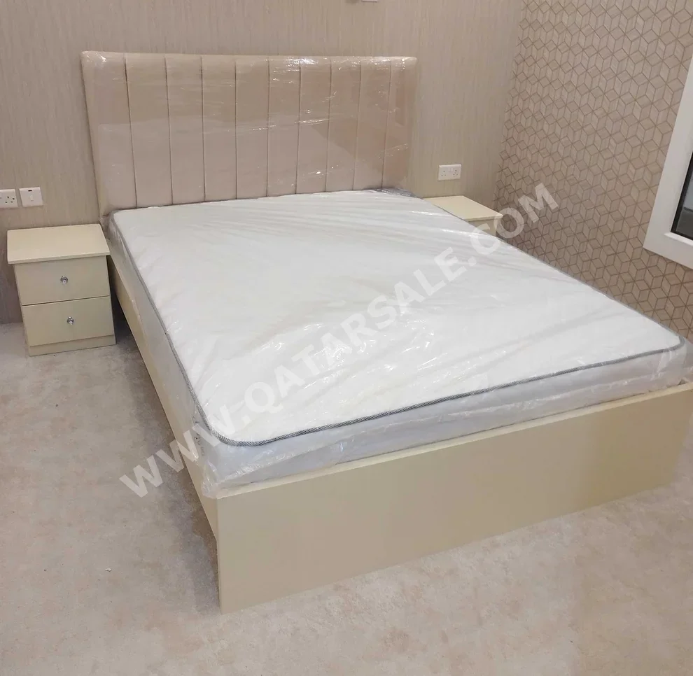 Beds - King - Yellow - Mattress Included - With Bedside Table