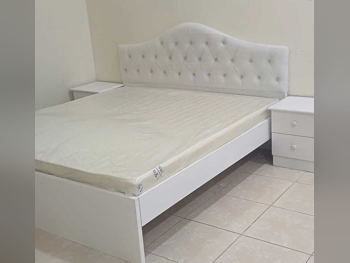 Beds - King  - White  - Mattress Included  - With Bedside Table