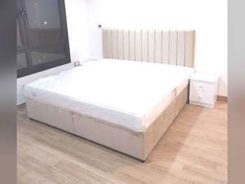 Beds - King  - Yellow  - Mattress Included  - With Bedside Table