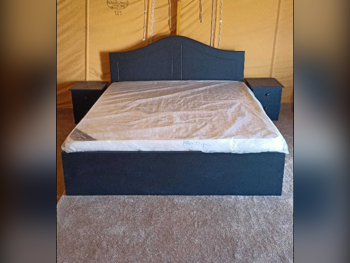 Beds - King  - Brown  - Mattress Included  - With Bedside Table