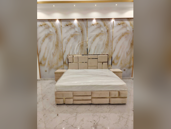 Beds - King  - Orange  - Mattress Included  - With Bedside Table