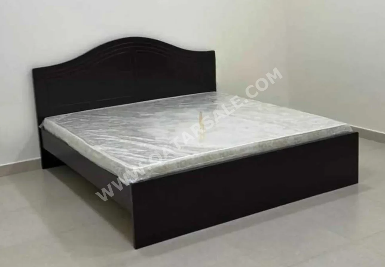 Beds - King - Brown - Mattress Included - With Bedside Table