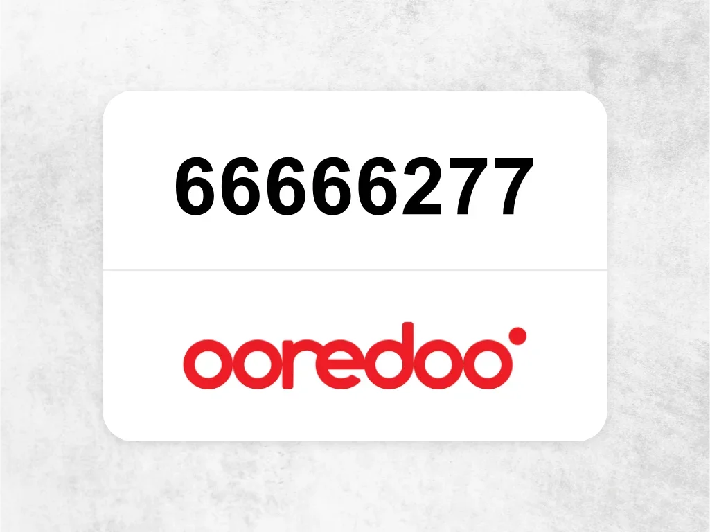 Ooredoo Mobile Phone  66666277