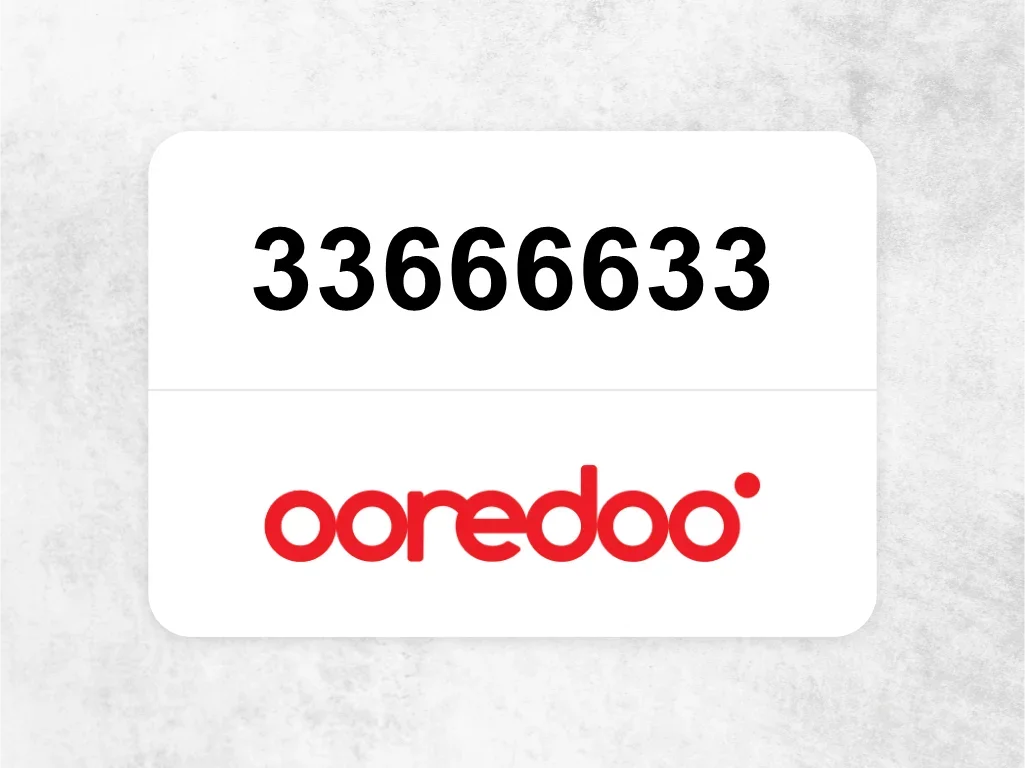 Ooredoo Mobile Phone  33666633