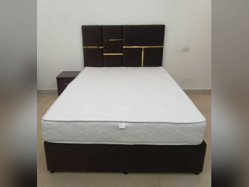 Beds - Queen  - Brown  - Mattress Included  - With Bedside Table