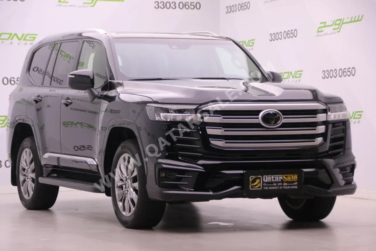 تويوتا لاند كروزر جي اكس ار توين توربو 2024 اوتوماتيك 58,000 كم 6 سلندر دفع رباعي اس يو في أسود تحت الضمان