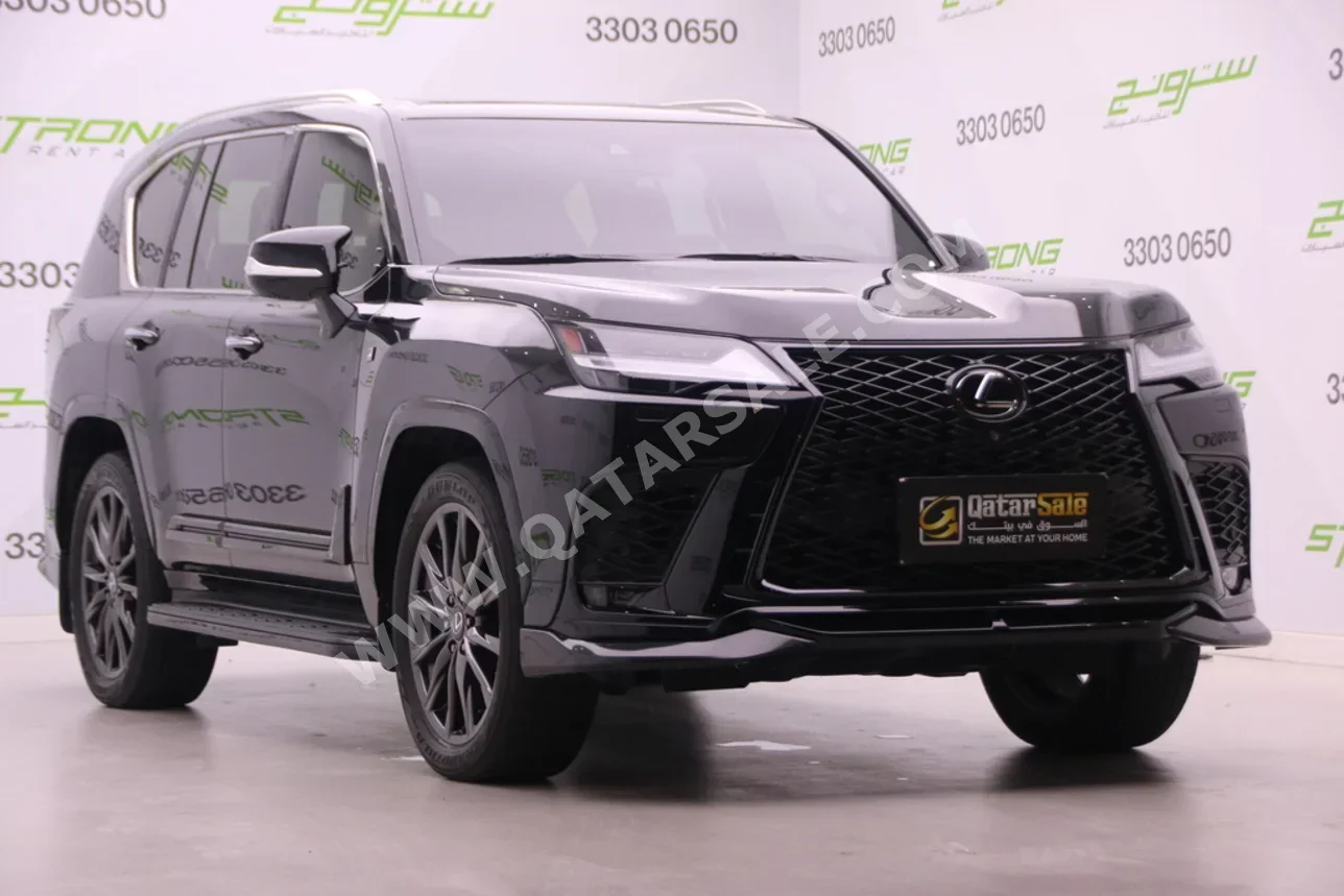 لكزس ال اكس 600 اف سبورت 2024 اوتوماتيك 28,000 كم 6 سلندر دفع رباعي اس يو في أسود تحت الضمان