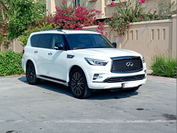 Infiniti  QX  80  2023  Automatic  22,000 Km  8 Cylinder  Four Wheel Drive (4WD)  SUV  White  With Warranty