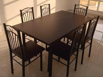 Dining Table with Chairs  - Lifestyle  - Brown  - Qatar  - 6 Seats