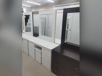 Wardrobes & Dressers - Doha Furniture  - Dressing Table, Mirror, Chair & 2 Shelving Units  - Multicolor
