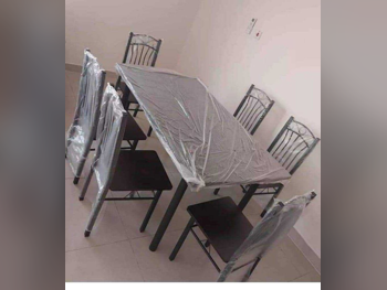 Dining Table with Chairs - Lifestyle - Brown - Qatar - 6 Seats