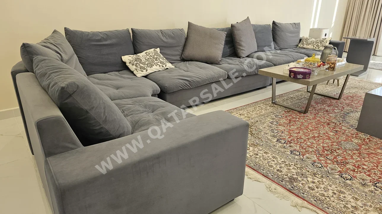 Sofas, Couches & Chairs Midas L shape - Velvet - Gray